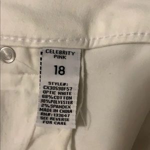Celebrity Pink Shorts - Like new! Only worn once! White jean short Celebrity Pink Shorts - Like new! Only worn once! White jean short